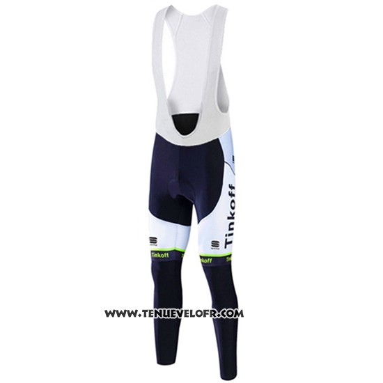 2016 Maillot Ciclismo Tinkoff Vert et Noir Manches Longues et Cuissard